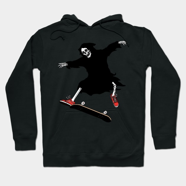 Grim reaper skateboard Hoodie by MaryJsi